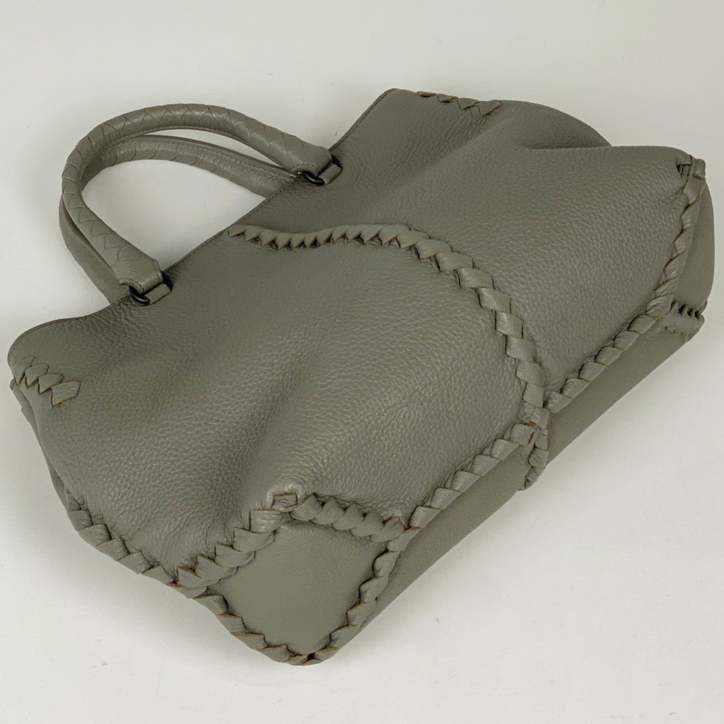 ボッテガヴェネタ イントレチャート ハンドバッグ 2WAY ショルダーバッグ ハンドバッグ レザー グレー レディース 【中古】brbag