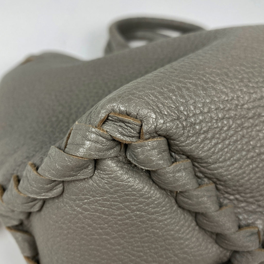 ボッテガヴェネタ イントレチャート ハンドバッグ 2WAY ショルダーバッグ ハンドバッグ レザー グレー レディース 【中古】brbag