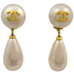 シャネル ココマーク フェイクパール イヤリング スイング イヤリング GP ゴールド レディース 【中古】bracc