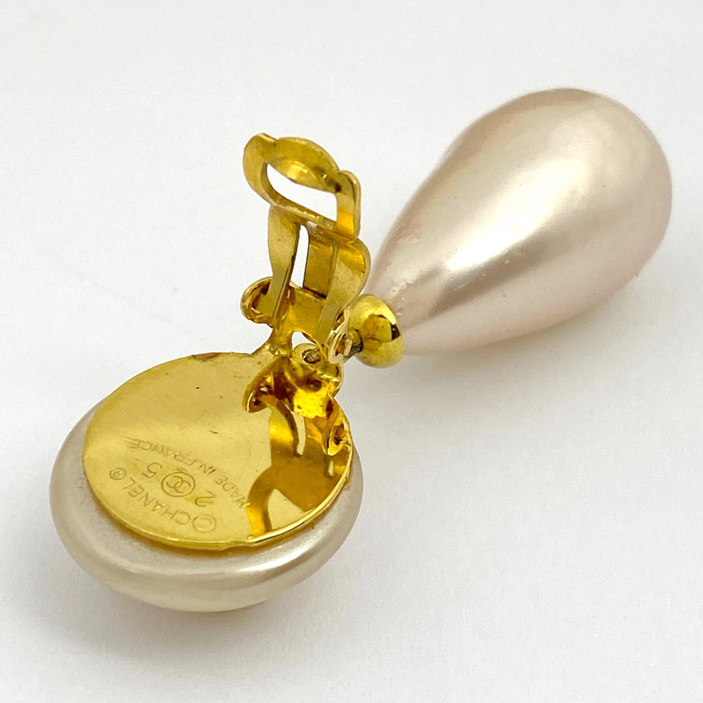 シャネル ココマーク フェイクパール イヤリング スイング イヤリング GP ゴールド レディース 【中古】bracc