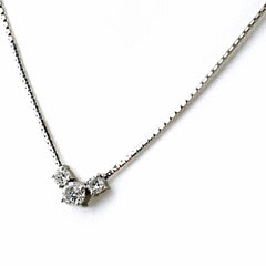 メレダイヤ デザインネックレス プラチナ ペンダント ネックレス Pt850 ダイヤモンド レディース ノンブランドジュエリー 【中古】nbjwl