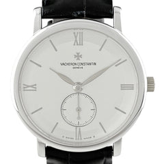 ヴァシュロン・コンスタンタン パトリモニー 81160/00G-9062 腕時計 WG レザー 手巻き シルバー メンズ 時計 中古 wtcbb