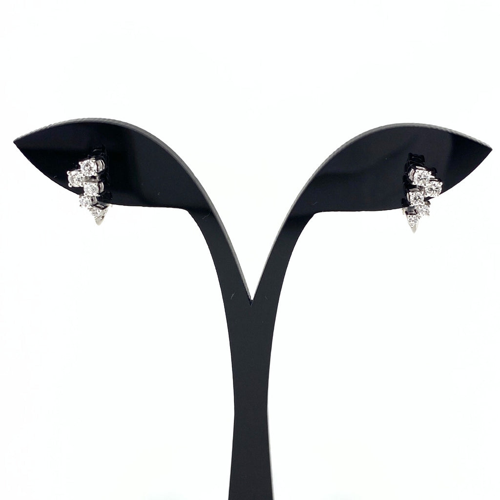 タサキ メレダイヤ デザインイヤリング プラチナ イヤリング Pt900 ダイヤモンド レディース 【中古】brjwl