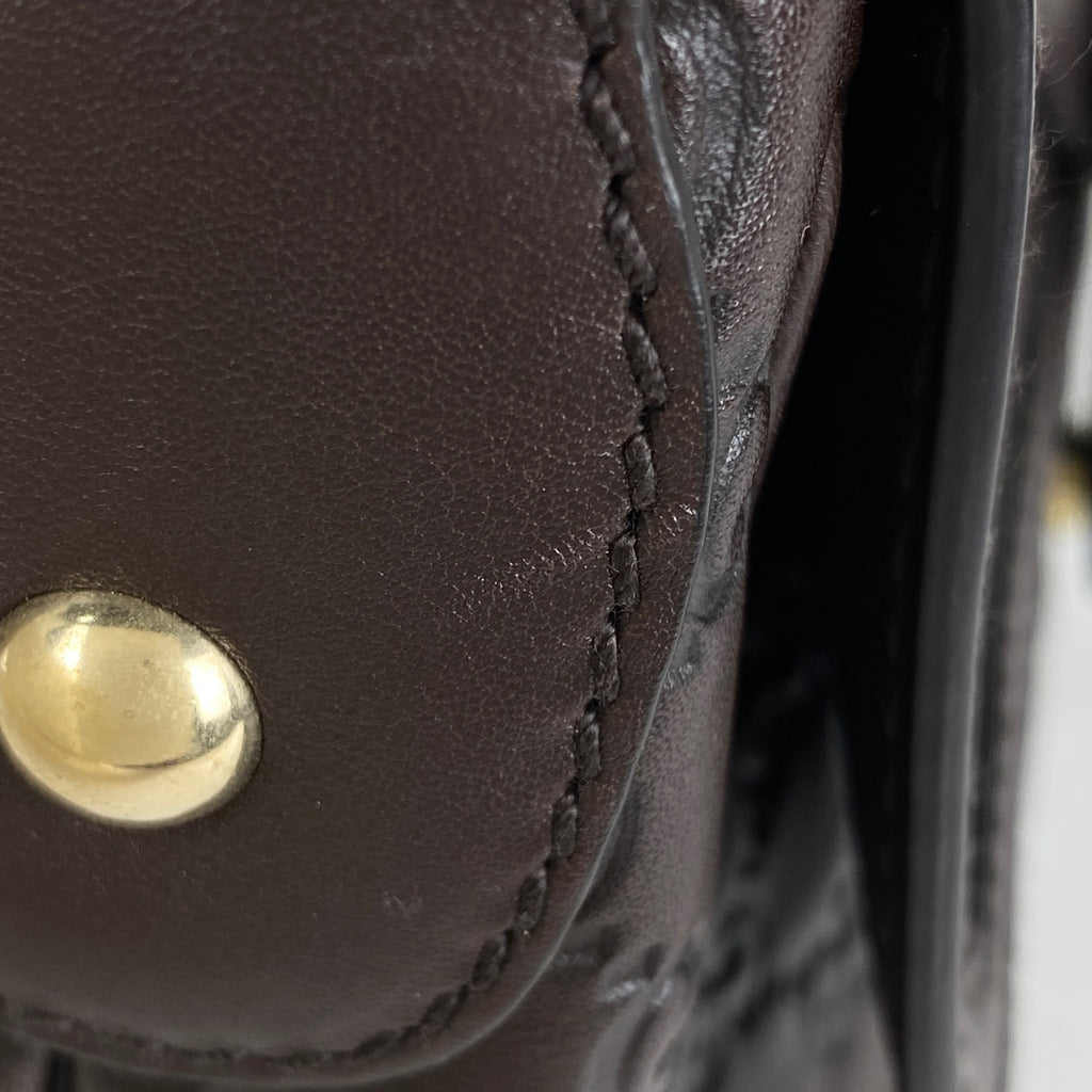 グッチ グッチシマ ショルダーバッグ GG柄 シグネチャー ショルダーバッグ シマレザー ブラウン 308452 レディース 【中古】brbag