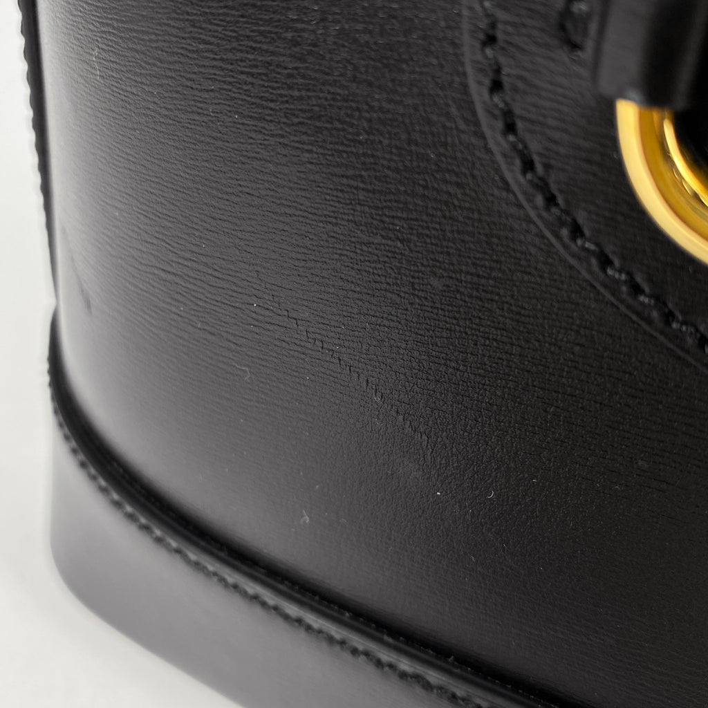 グッチ ホースビット 1955 スモール トップハンドルバッグ 手提げ ハンドバッグ レザー ブラック 621220 レディース 【中古】brbag