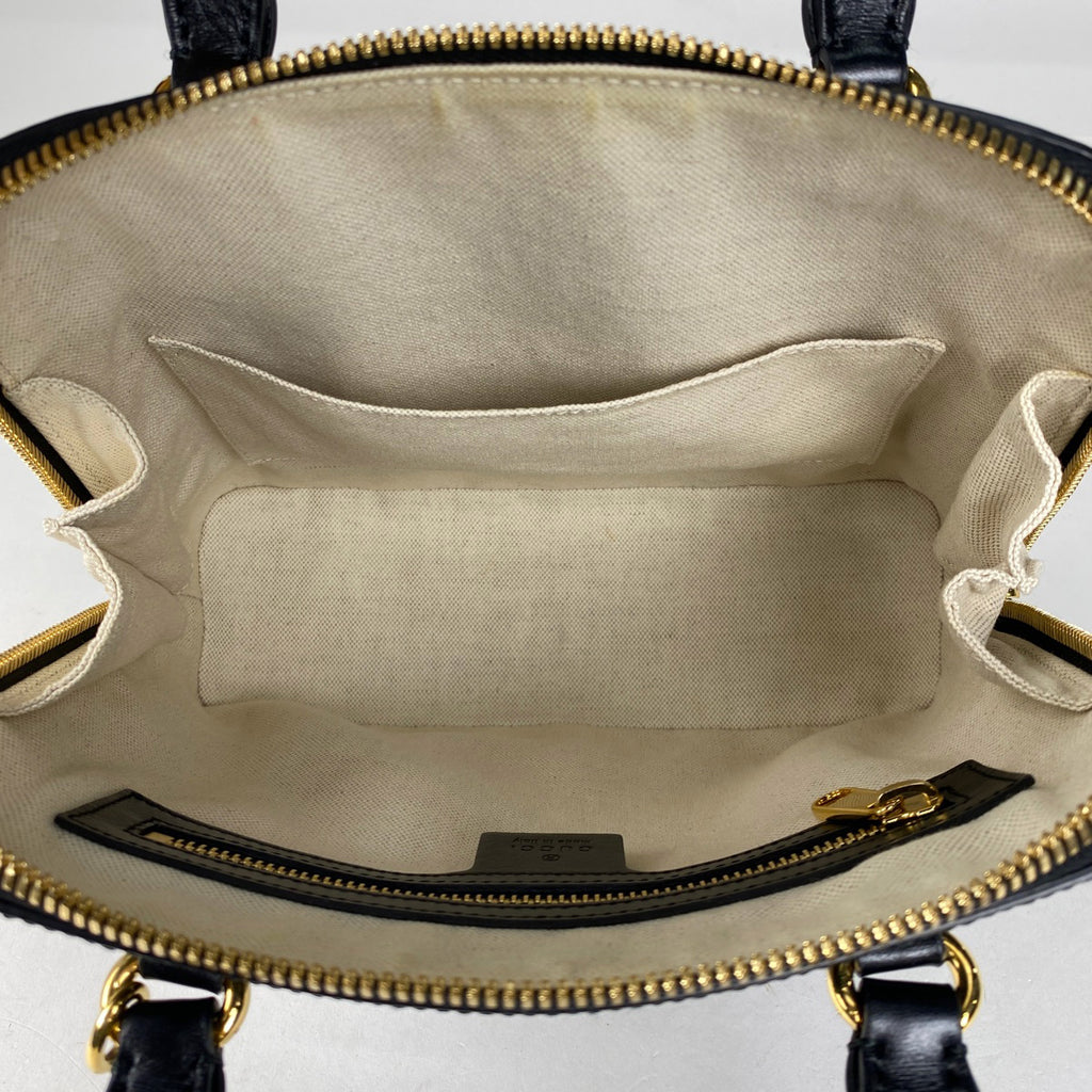 グッチ ホースビット 1955 スモール トップハンドルバッグ 手提げ ハンドバッグ レザー ブラック 621220 レディース 【中古】brbag