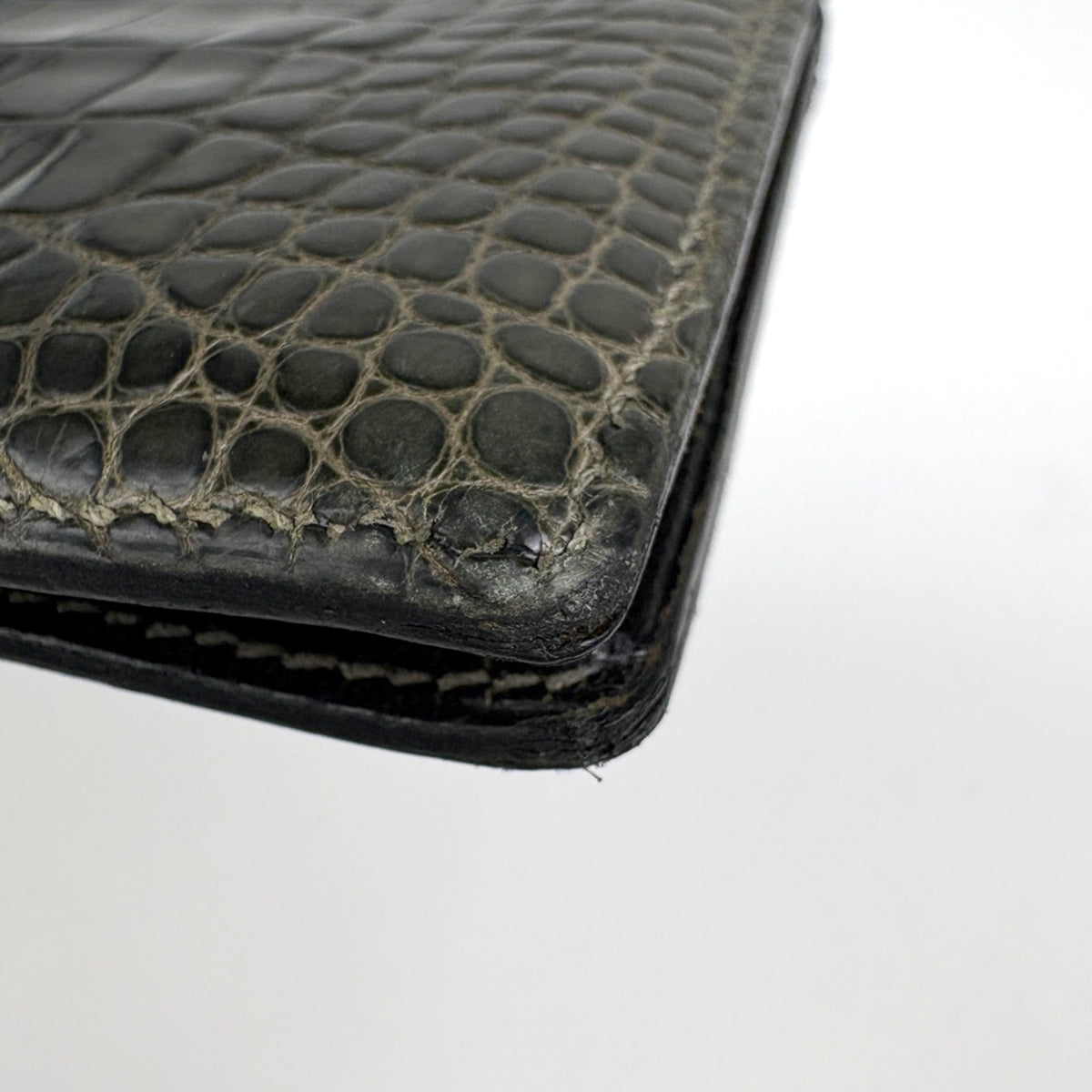 エルメス MC2 フレミング 二つ折り 長財布 アリゲーター ブラック □M