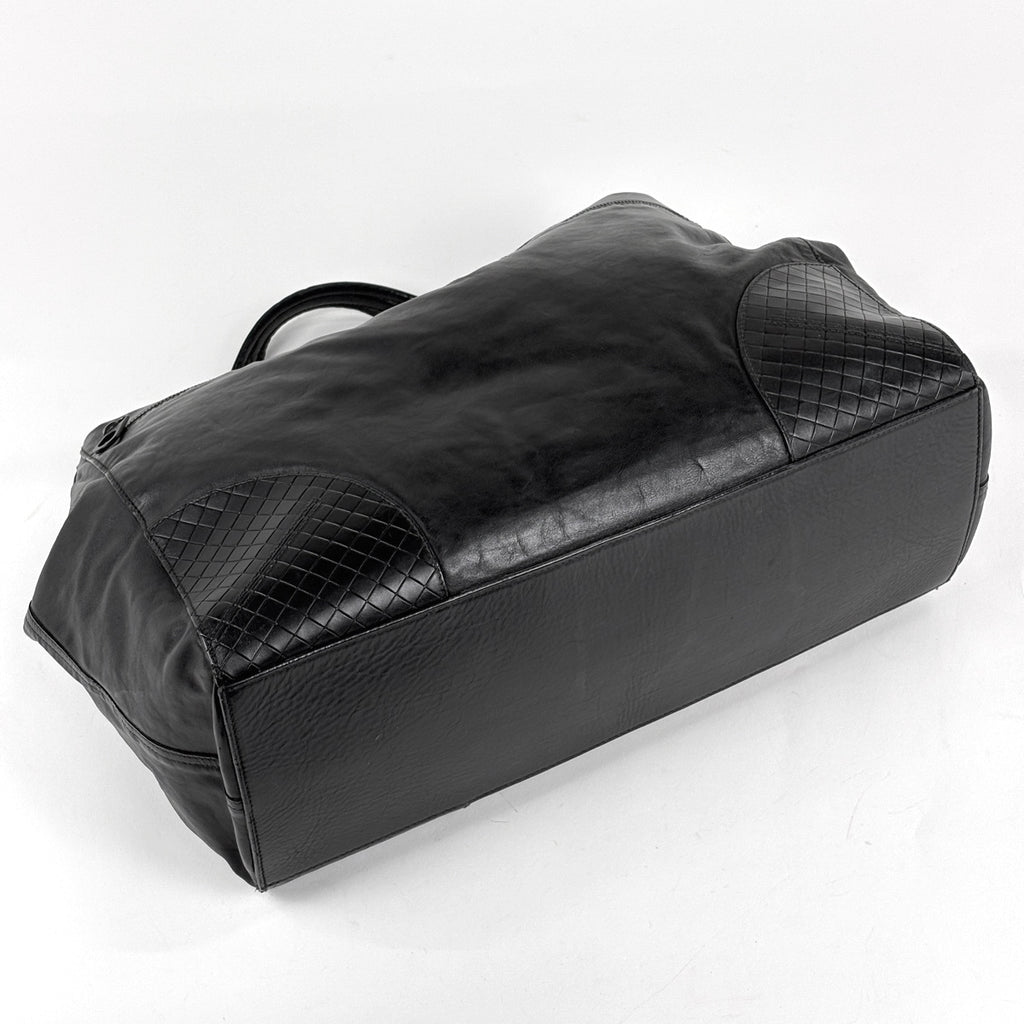 ボッテガヴェネタ ロゴ トートバッグ イントレチャート ハンドバッグ トートバッグ レザー ブラック レディース ブランドバッグ・小物 【中古】brbag