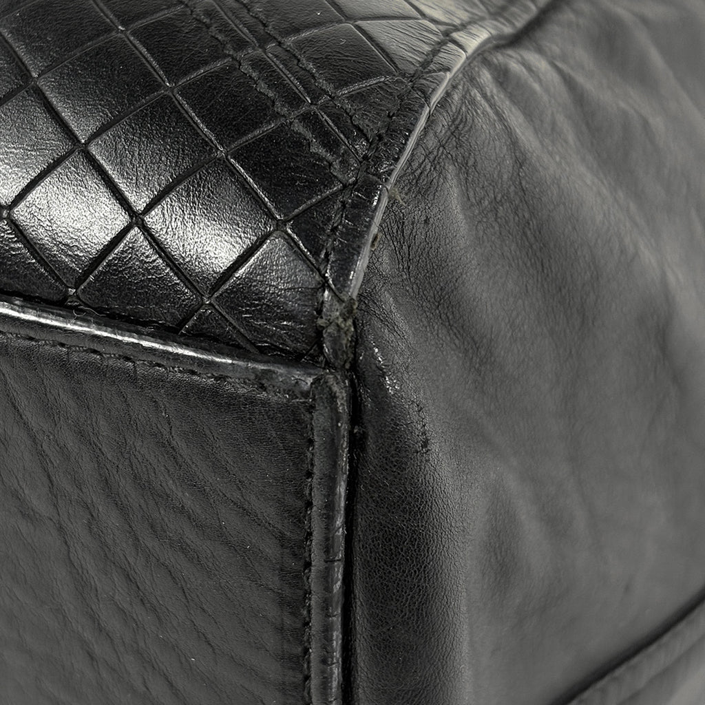 ボッテガヴェネタ ロゴ トートバッグ イントレチャート ハンドバッグ トートバッグ レザー ブラック レディース ブランドバッグ・小物 【中古】brbag