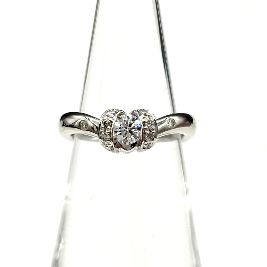 ダイヤモンド デザインリング プラチナ 指輪 メレダイヤ リング 11号 Pt900 ダイヤモンド レディース 【中古】nbjwl