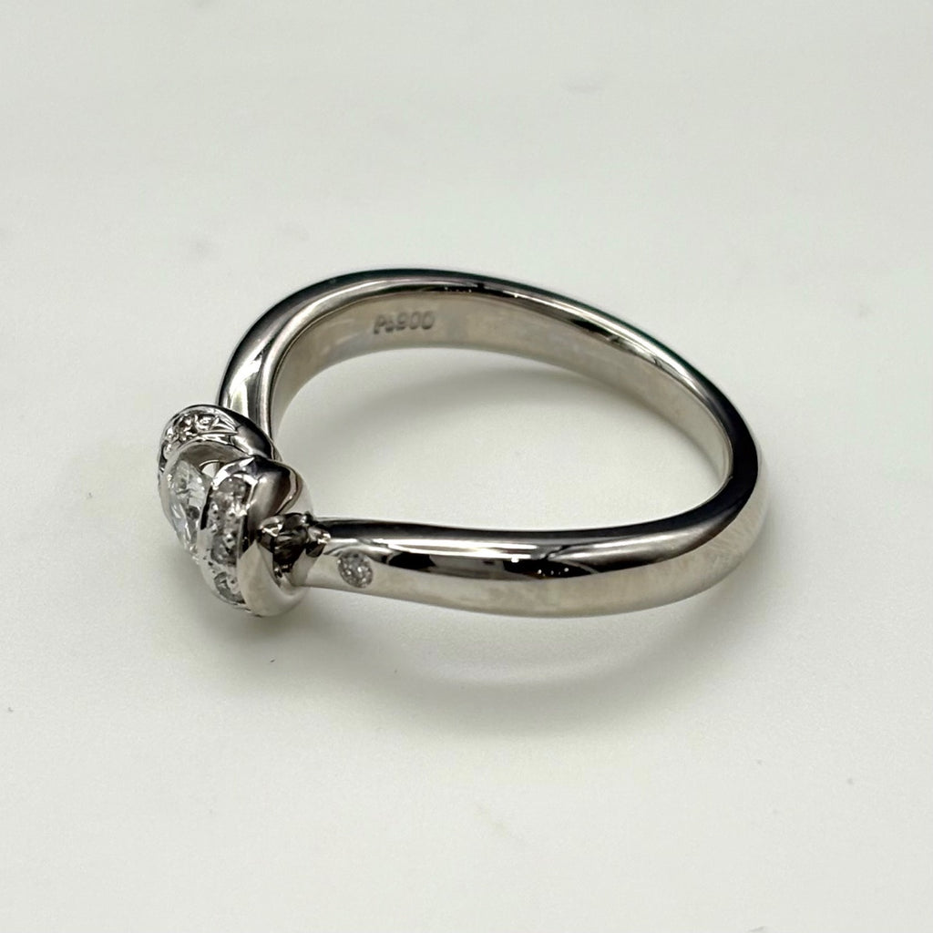 ダイヤモンド デザインリング プラチナ 指輪 メレダイヤ リング 11号 Pt900 ダイヤモンド レディース 【中古】nbjwl