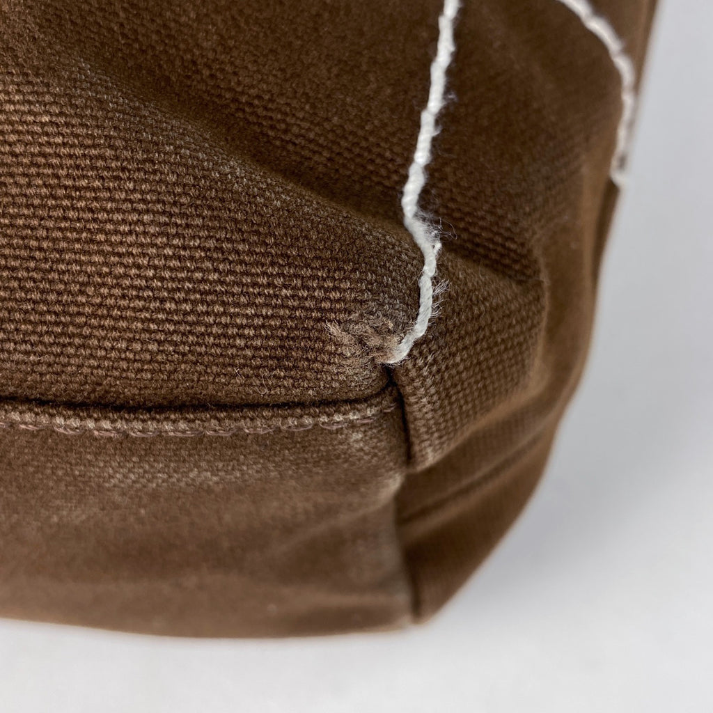 シャネル ココマーク トートバッグ ハンドバッグ チョコバー トートバッグ キャンバス ブラウン ホワイト A21375 レディース 【中古】brbag