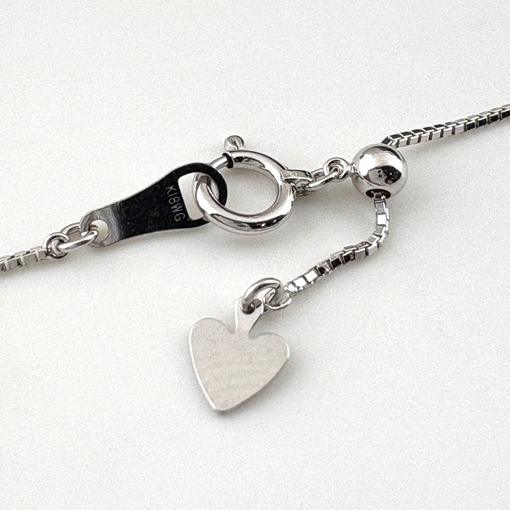 メレダイヤ デザインネックレス WG ホワイトゴールド ペンダント ネックレス K18 WG ダイヤモンド レディース 【中古】nbjwl