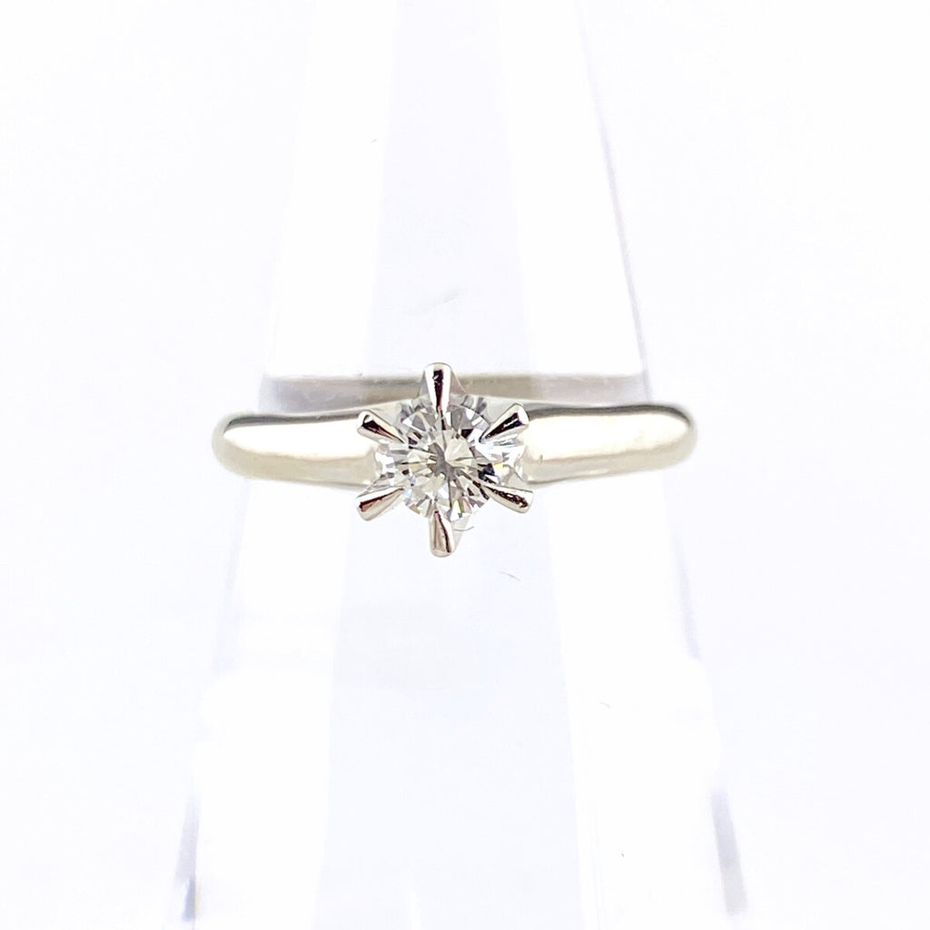 メレダイヤ デザインリング プラチナ 指輪 リング 10号 Pt900 ダイヤモンド レディース 【中古】nbjwl