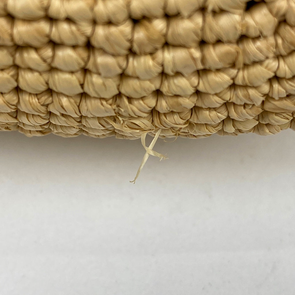 ロエベ スリット ポシェット バッグ アナグラム かごバッグ ショルダーバッグ ラフィア ブラウン レディース 【中古】brbag