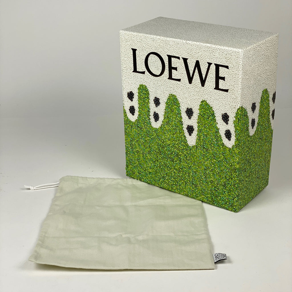 ロエベ スリット ポシェット バッグ アナグラム かごバッグ ショルダーバッグ ラフィア ブラウン レディース 【中古】brbag