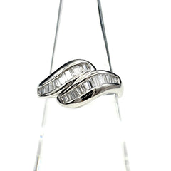 メレダイヤ デザインリング プラチナ 指輪 リング 12号 Pt850 ダイヤモンド レディース 【中古】nbjwl