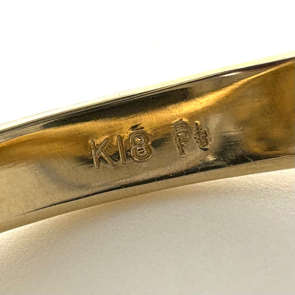 ハンドモチーフ デザインリング YG イエローゴールド 指輪 メレダイヤ リング 12.5号 K18 ダイヤモンド レディース 【中古】nbjwl