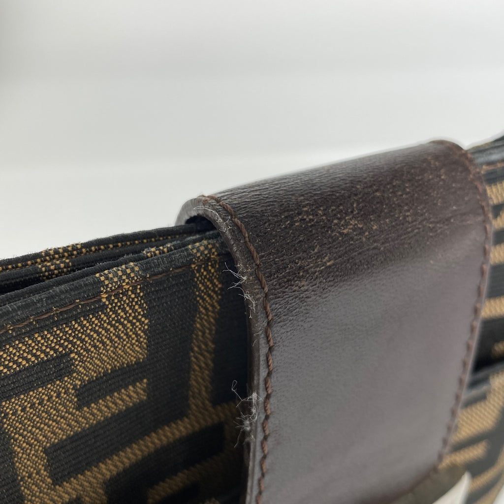 フェンディ ズッカ柄 ショルダーバッグ ワンショルダー ショルダーバッグ キャンバス ブラウン レディース 【中古】brbag