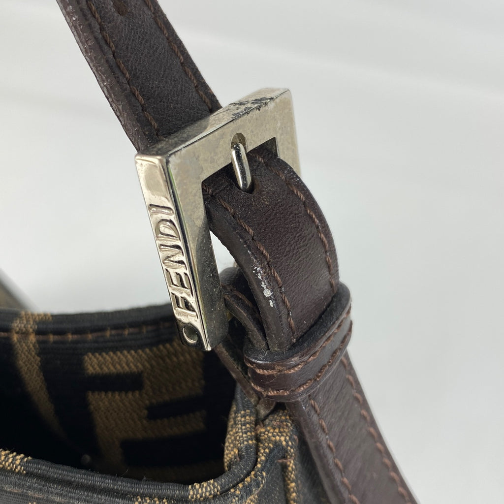 フェンディ ズッカ柄 ショルダーバッグ ワンショルダー ショルダーバッグ キャンバス ブラウン レディース 【中古】brbag