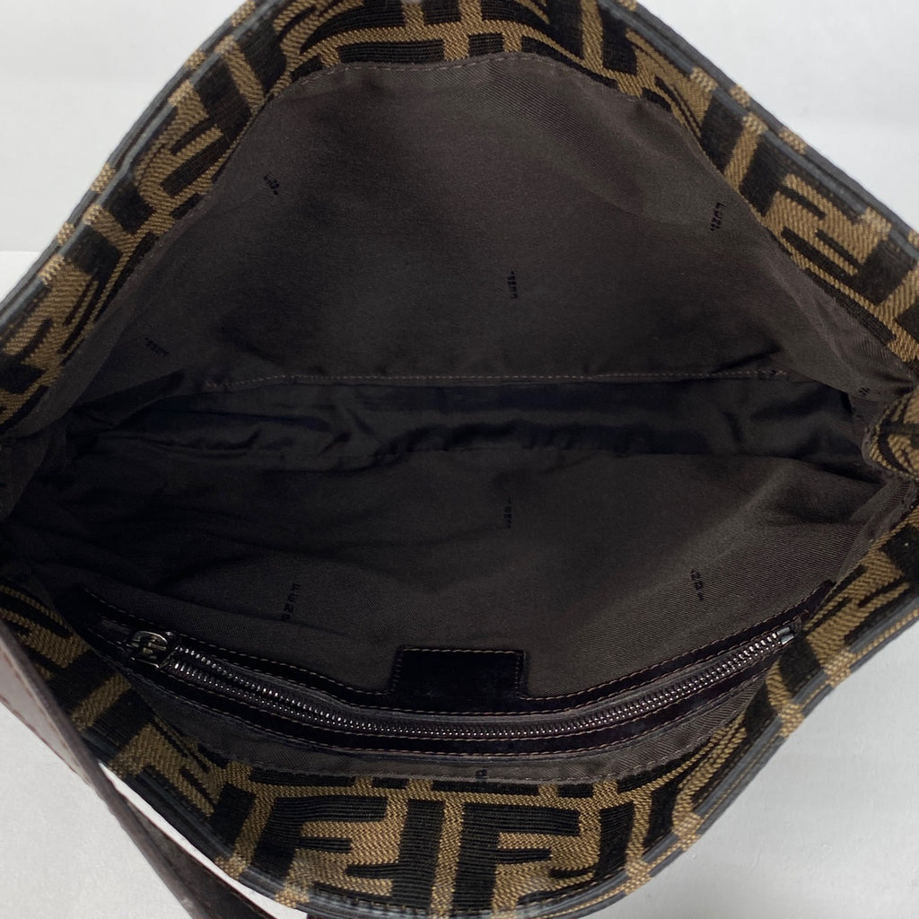 フェンディ ズッカ柄 ショルダーバッグ ワンショルダー ショルダーバッグ キャンバス ブラウン レディース 【中古】brbag