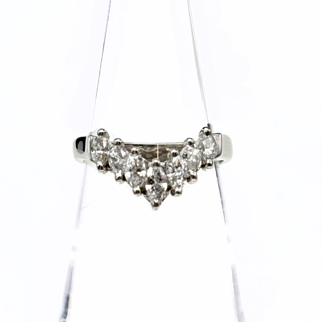 メレダイヤ デザインリング プラチナ 指輪 リング 10号 Pt900 ダイヤモンド レディース 【中古】nbjwl