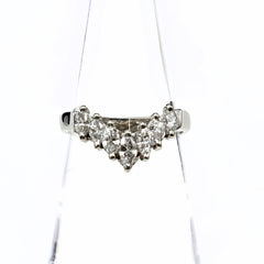 メレダイヤ デザインリング プラチナ 指輪 リング 10号 Pt900 ダイヤモンド レディース 【中古】nbjwl