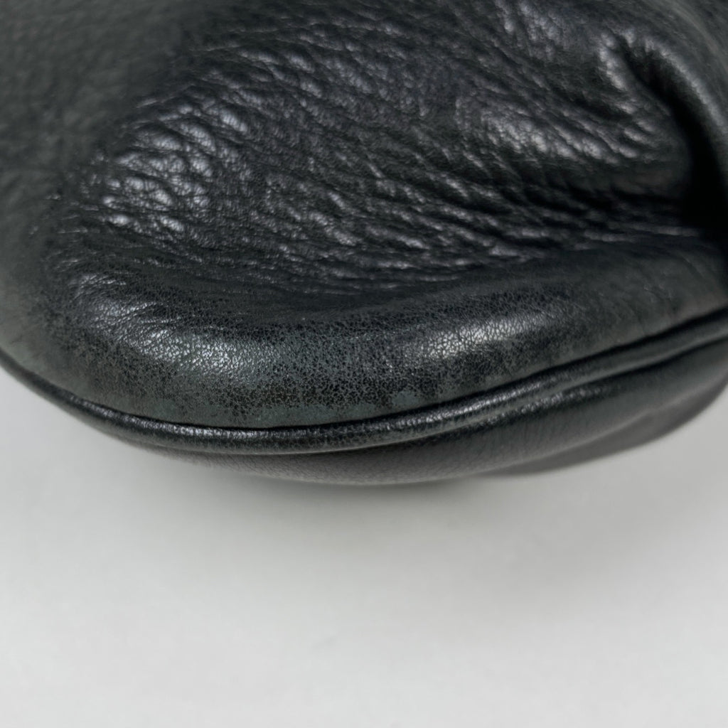 エルメス ロデオ ショルダーバッグ ロゴ 斜め掛け ショルダーバッグ レザー ブラック 〇N レディース 【中古】brbag