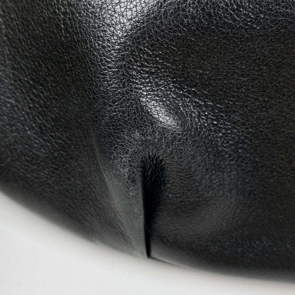 エルメス ロデオ ショルダーバッグ ロゴ 斜め掛け ショルダーバッグ レザー ブラック 〇N レディース 【中古】brbag