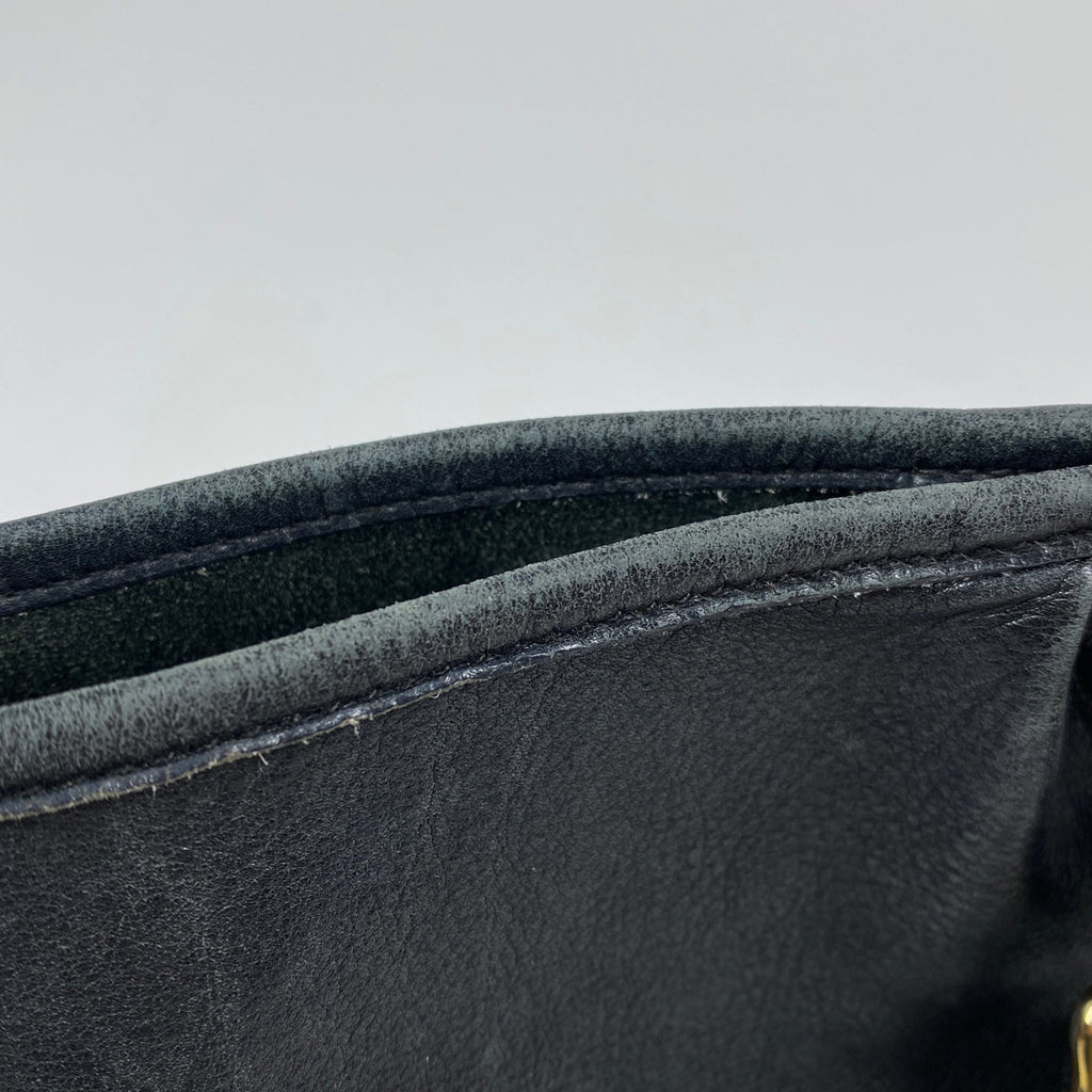 エルメス ロデオ ショルダーバッグ ロゴ 斜め掛け ショルダーバッグ レザー ブラック 〇N レディース 【中古】brbag