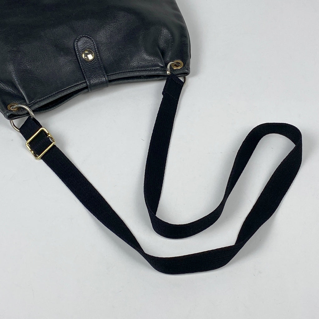 エルメス ロデオ ショルダーバッグ ロゴ 斜め掛け ショルダーバッグ レザー ブラック 〇N レディース 【中古】brbag