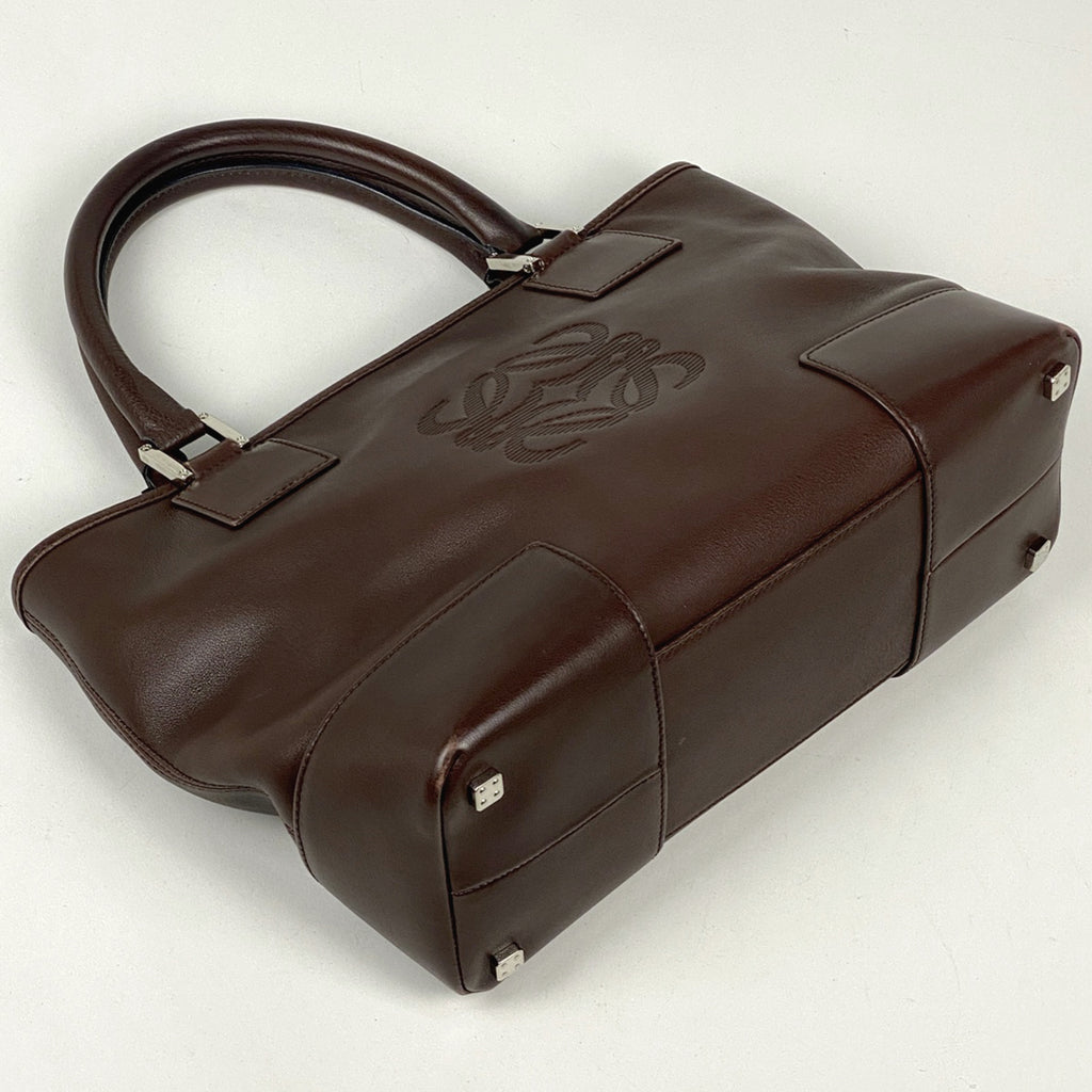 ロエベ アマソナ フスタ トートバッグ アナグラム ハンドバッグ トートバッグ レザー ブラウン レディース 【中古】brbag