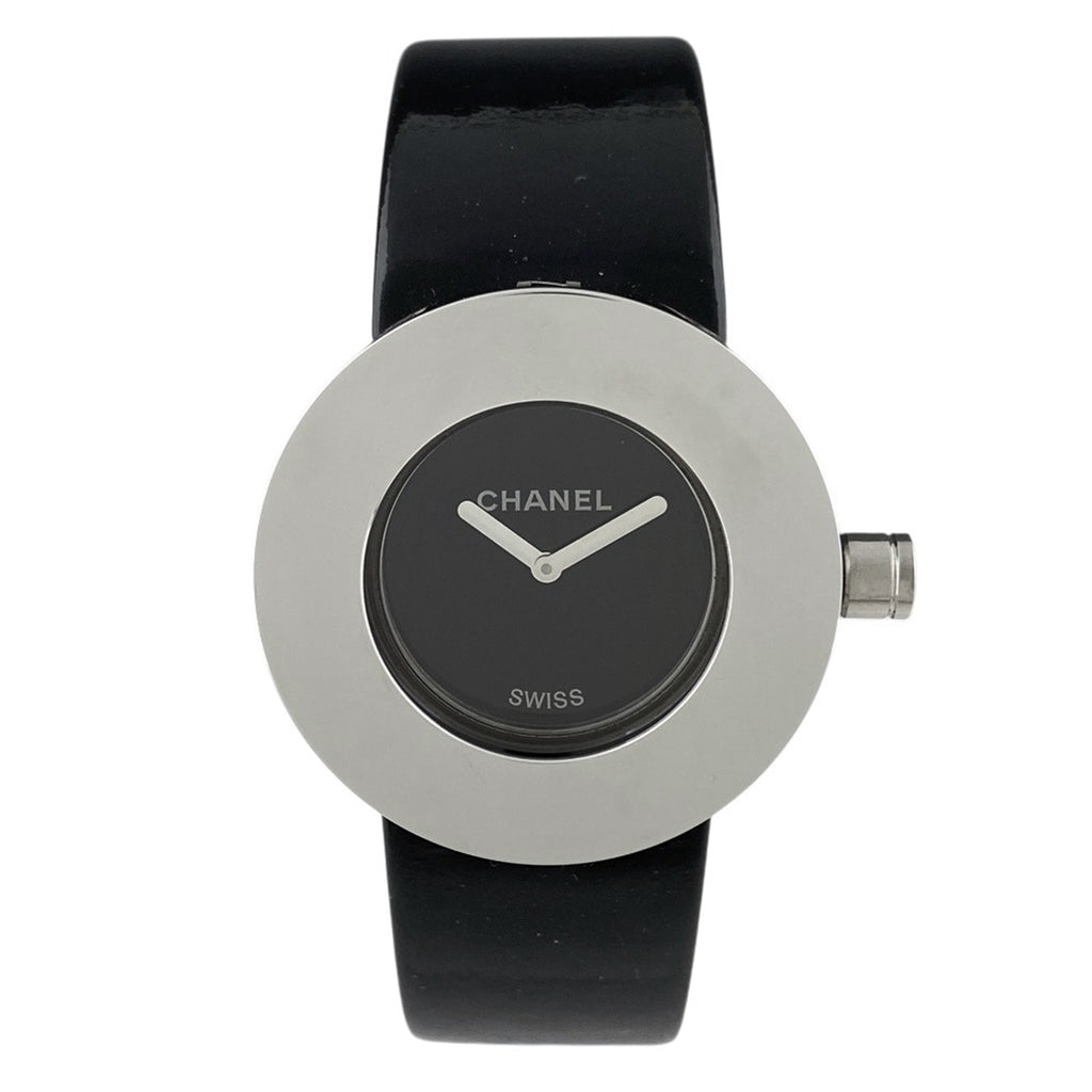 シャネル ラ・ロンド H0579 腕時計 SS レザー クォーツ ブラック レディース 【中古】wtcbb