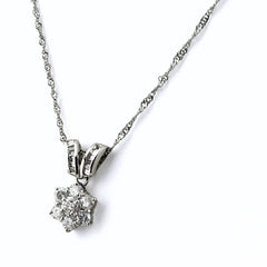 メレダイヤ デザインネックレス プラチナ ペンダント ネックレス Pt900 Pt850 ダイヤモンド レディース 【中古】nbjwl