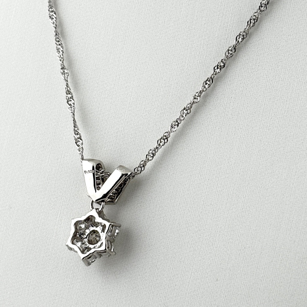 メレダイヤ デザインネックレス プラチナ ペンダント ネックレス Pt900 Pt850 ダイヤモンド レディース 【中古】nbjwl