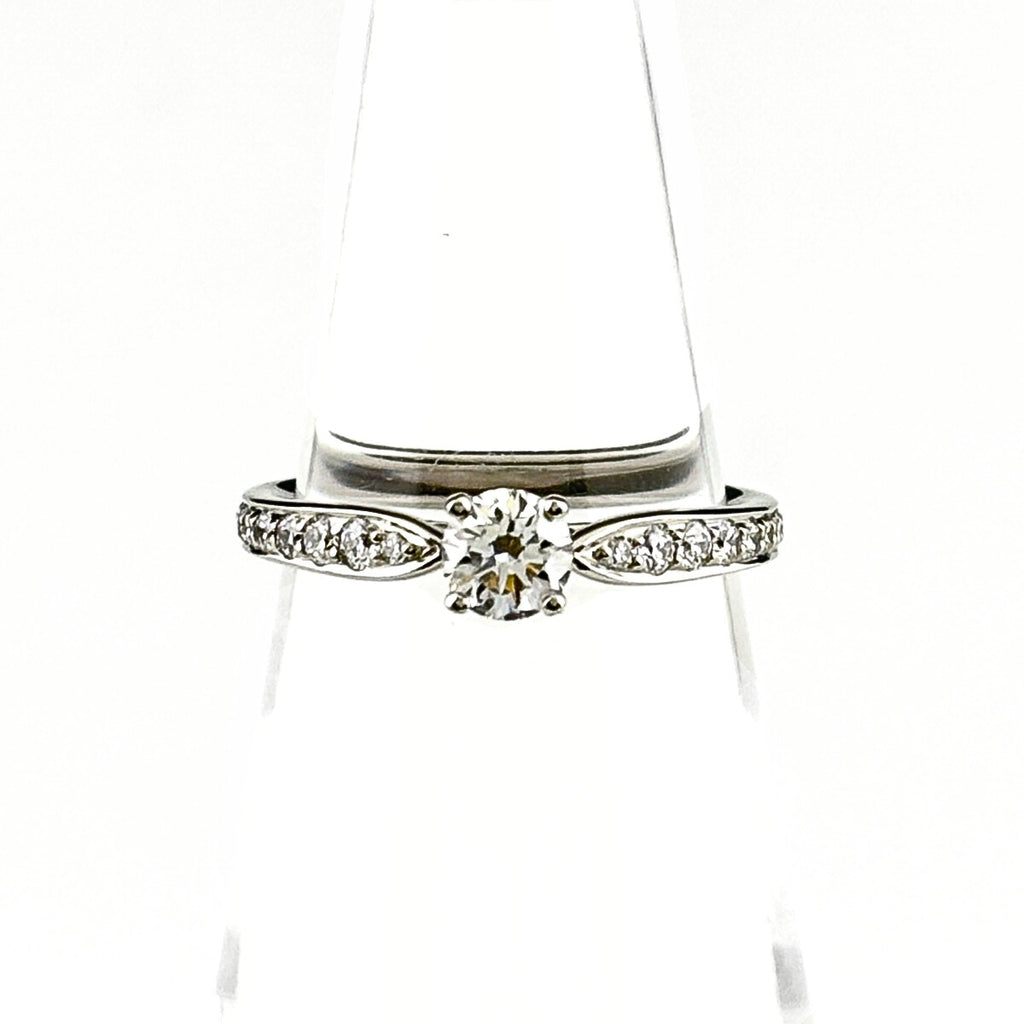 ティファニー ハーモニー リング プラチナ 指輪 メレダイヤ ソリティア ソリテール リング 7.5号 Pt950 ダイヤモンド レディース ブランドジュエリー 【中古】brjwl