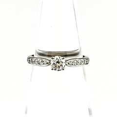 ティファニー ハーモニー リング プラチナ 指輪 メレダイヤ ソリティア ソリテール リング 7.5号 Pt950 ダイヤモンド レディース ブランドジュエリー 【中古】brjwl