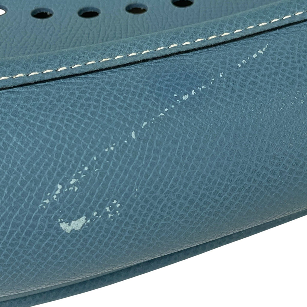 エルメス エヴリン 2 GM パンチング Hロゴ ショルダーバッグ ヴォーエプソン ブルージーン □J レディース 【中古】brbag