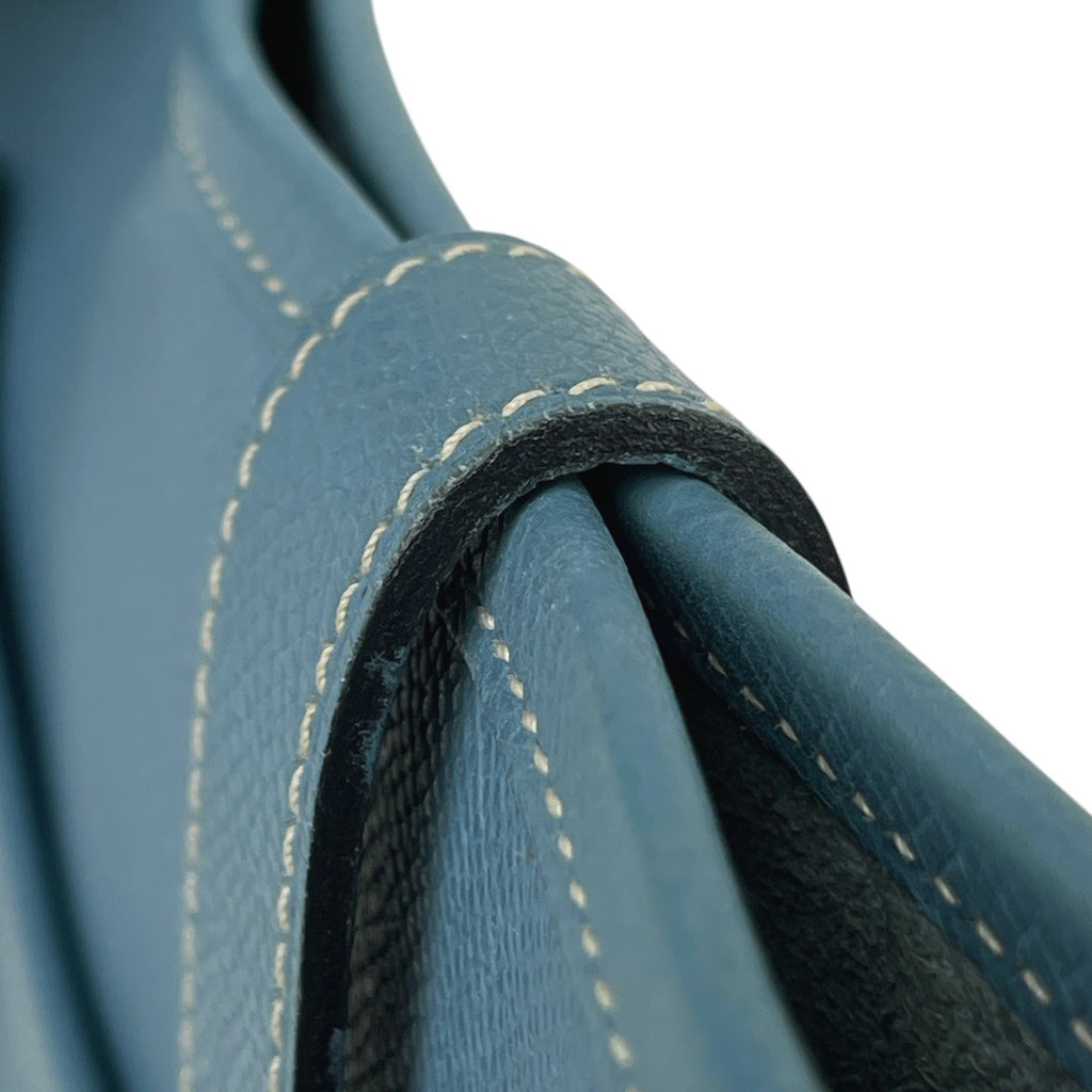 エルメス エヴリン 2 GM パンチング Hロゴ ショルダーバッグ ヴォーエプソン ブルージーン □J レディース 【中古】brbag