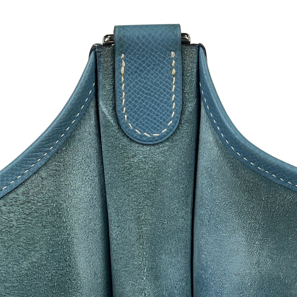 エルメス エヴリン 2 GM パンチング Hロゴ ショルダーバッグ ヴォーエプソン ブルージーン □J レディース 【中古】brbag