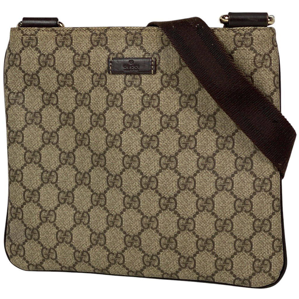 グッチ GG柄 ショルダーバッグ 斜め掛け ショルダーバッグ コーティングキャンバス ブラウン 201538 レディース 【中古】brbag