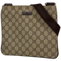 グッチ GG柄 ショルダーバッグ 斜め掛け ショルダーバッグ コーティングキャンバス ブラウン 201538 レディース 【中古】brbag