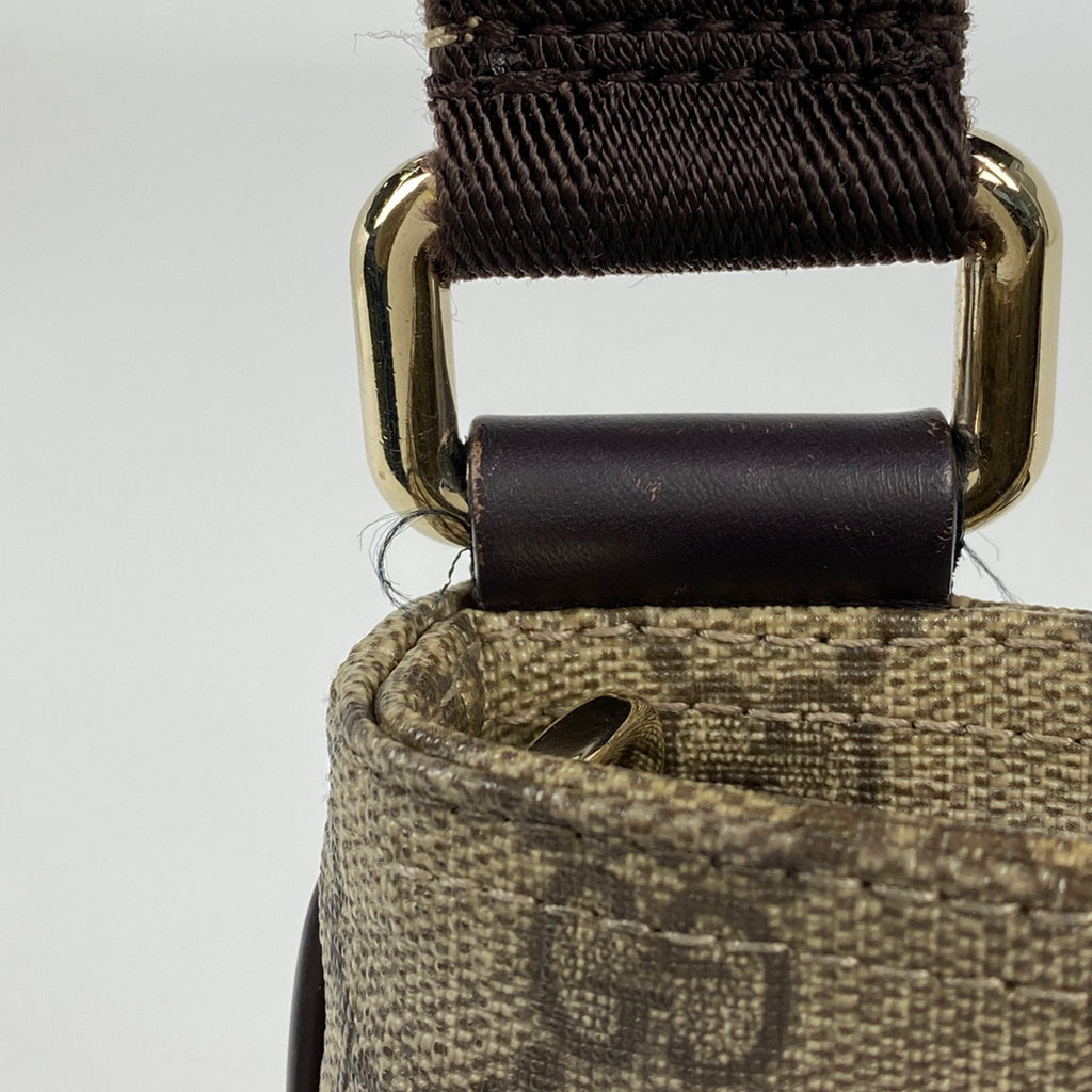 グッチ GG柄 ショルダーバッグ 斜め掛け ショルダーバッグ コーティングキャンバス ブラウン 201538 レディース 【中古】brbag