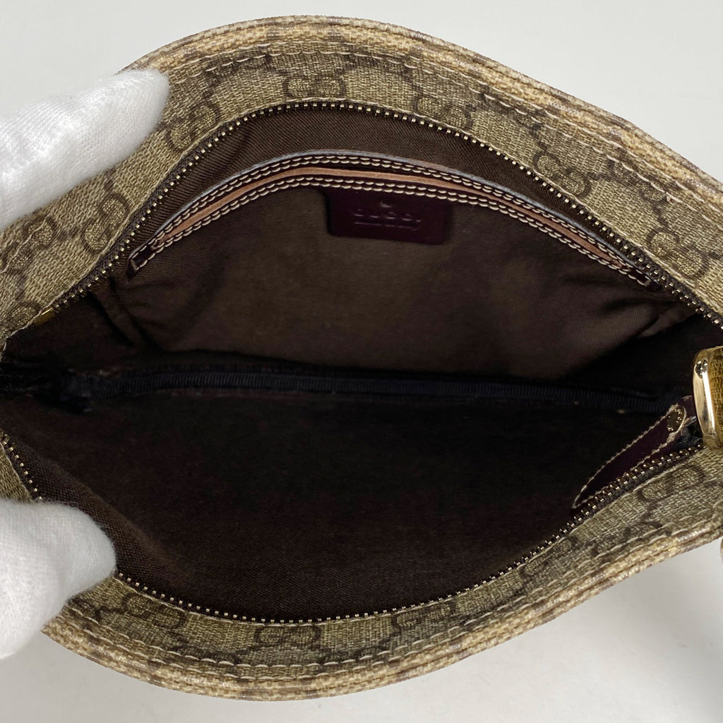 グッチ GG柄 ショルダーバッグ 斜め掛け ショルダーバッグ コーティングキャンバス ブラウン 201538 レディース 【中古】brbag