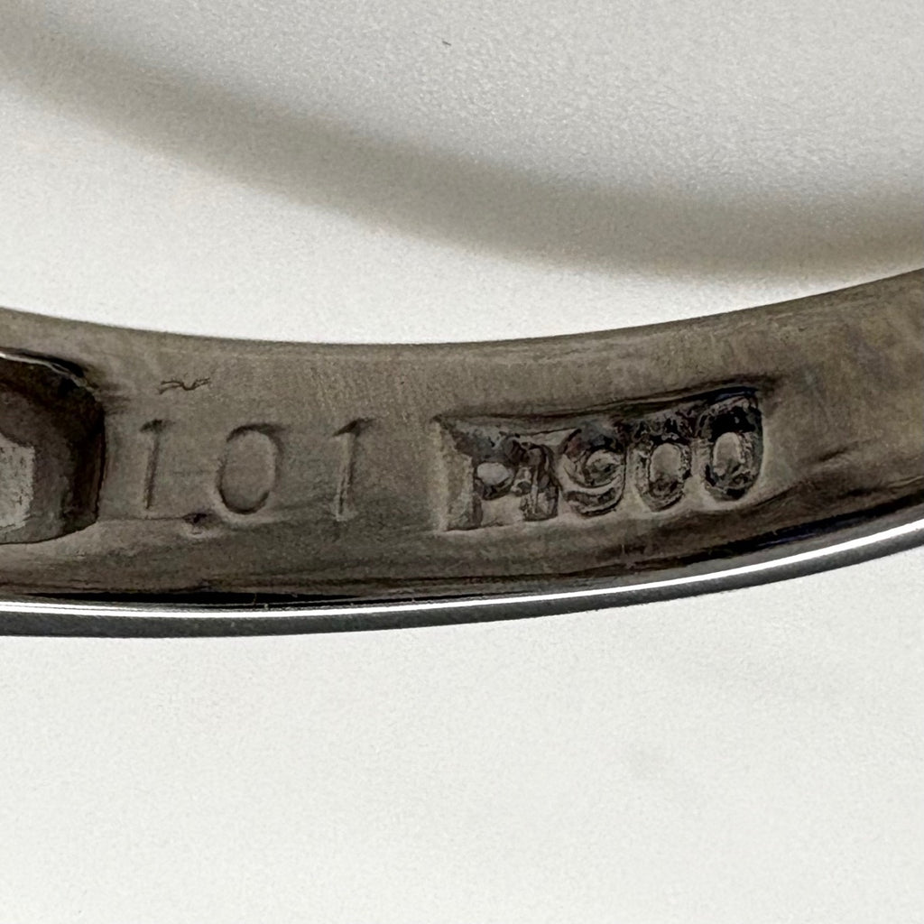 サファイア デザインリング プラチナ 指輪 メレダイヤ リング 15号 Pt900 サファイア ダイヤモンド レディース 【中古】nbjwl