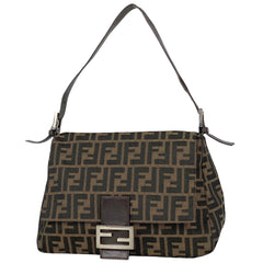 フェンディ ズッカ柄 ショルダーバッグ マンマバケット ワンショルダー ハンドバッグ ショルダーバッグ キャンバス ブラウン 26325 レディース 【中古】brbag