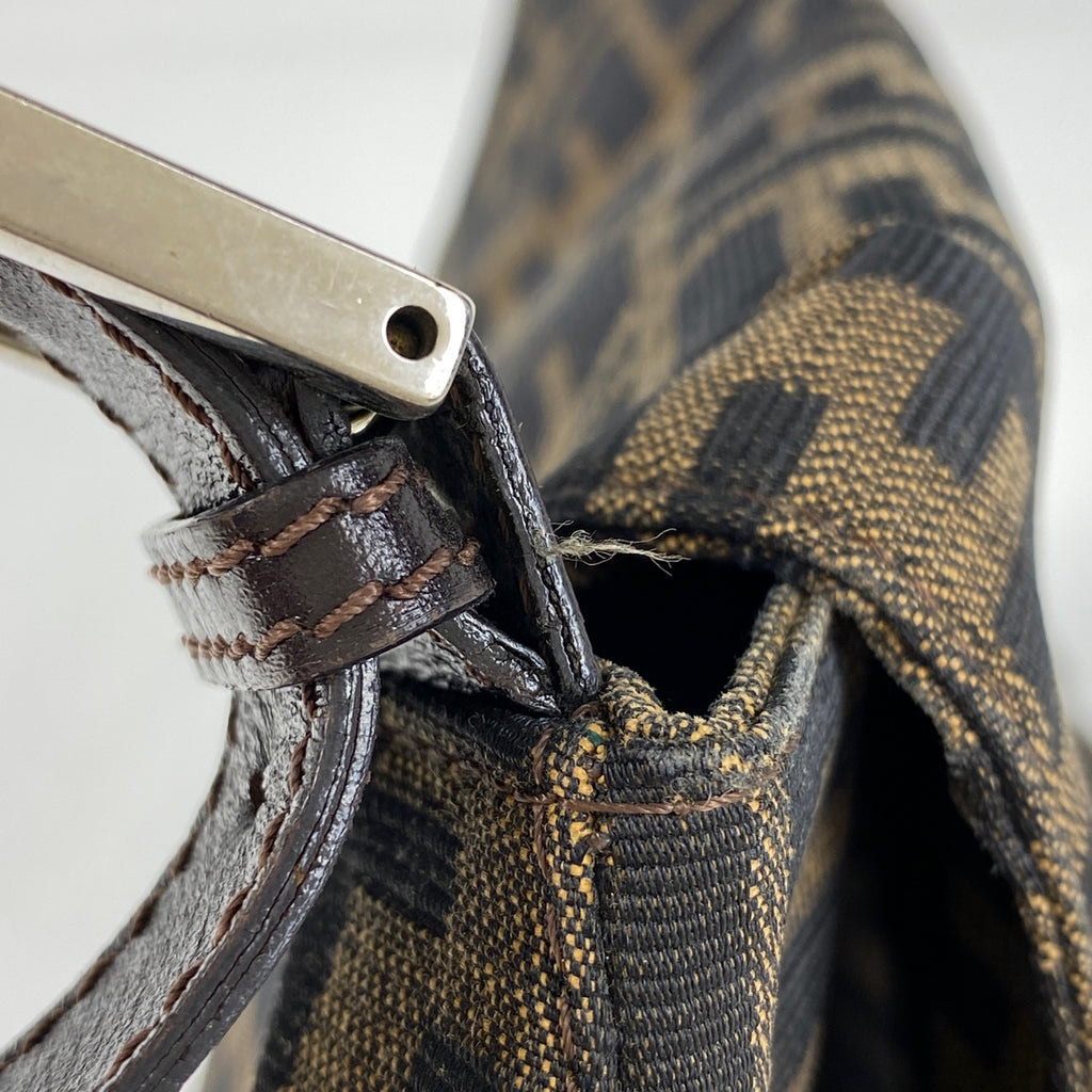 フェンディ ズッカ柄 ショルダーバッグ マンマバケット ワンショルダー ハンドバッグ ショルダーバッグ キャンバス ブラウン 26325 レディース 【中古】brbag