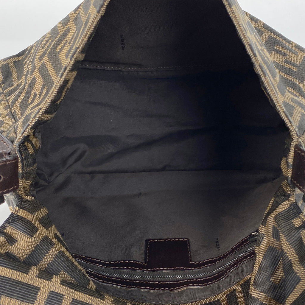 フェンディ ズッカ柄 ショルダーバッグ マンマバケット ワンショルダー ハンドバッグ ショルダーバッグ キャンバス ブラウン 26325 レディース 【中古】brbag