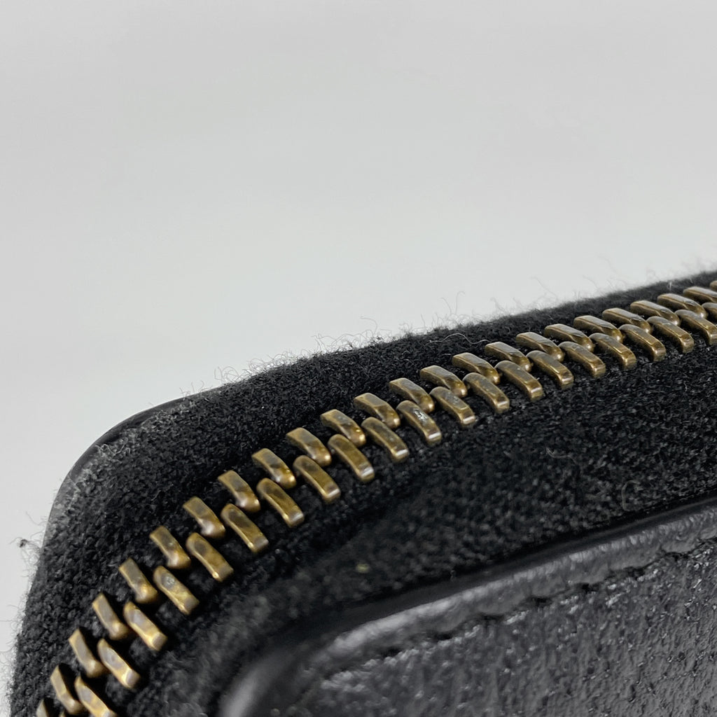 グッチ GGマーモント 長財布 ダブルG ラウンドファスナー 長財布 レザー ブラック 428736 レディース 【中古】brbag