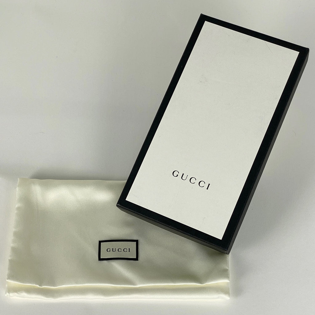 グッチ GGマーモント 長財布 ダブルG ラウンドファスナー 長財布 レザー ブラック 428736 レディース 【中古】brbag